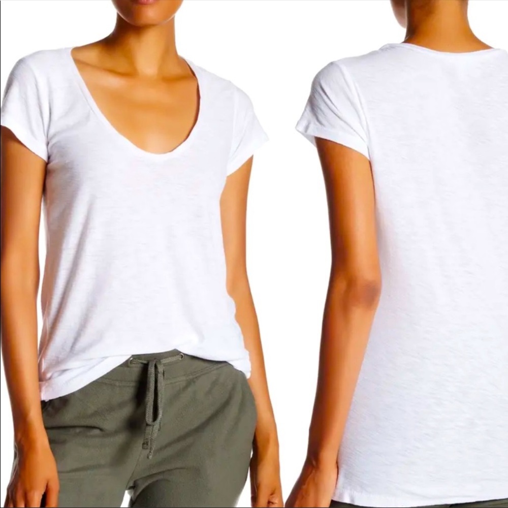 NWT Standard James Perse Deep Scoop Neck T-Shirt sz 3 (US L Large)
